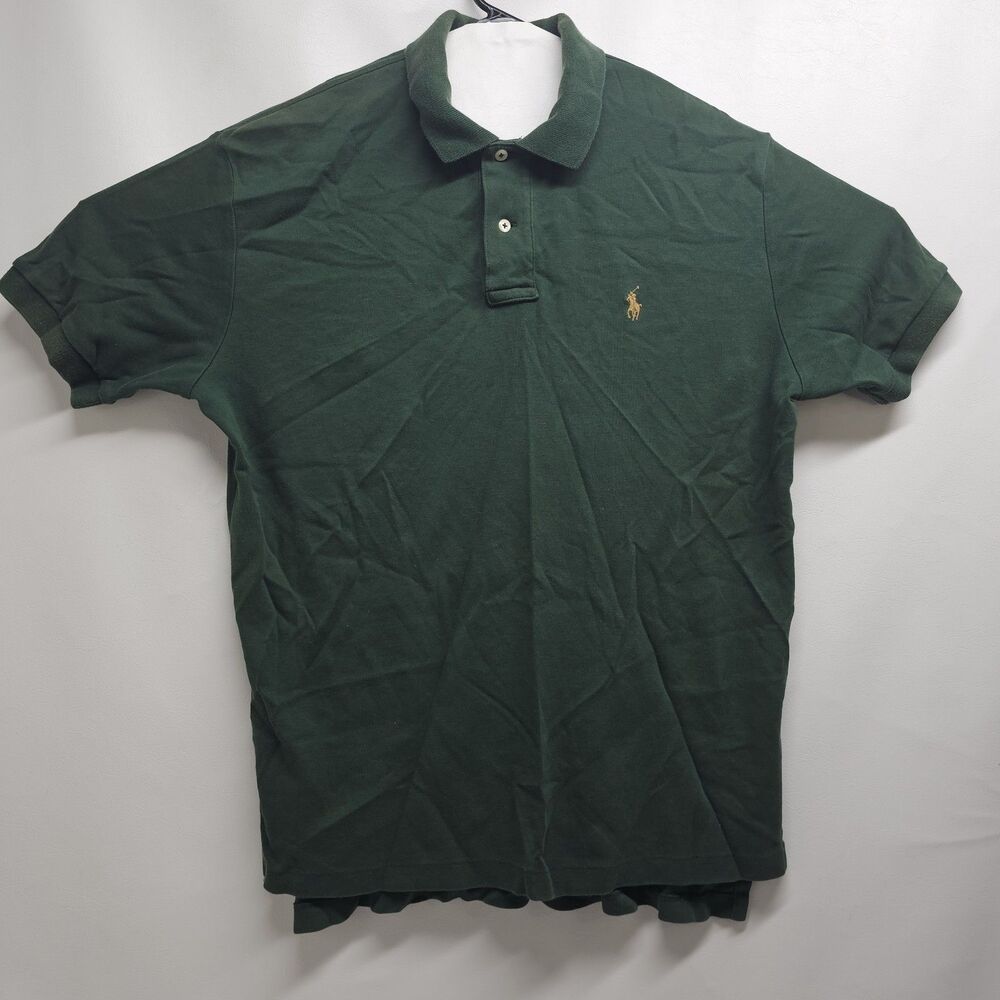 Polo Ralph Lauren Green Cotton Polo Shirt Men’s Medium Classic Fit Casual